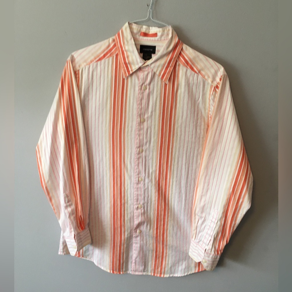 Claiborne Tropics Stripe Long Sleeved Men's Shirt